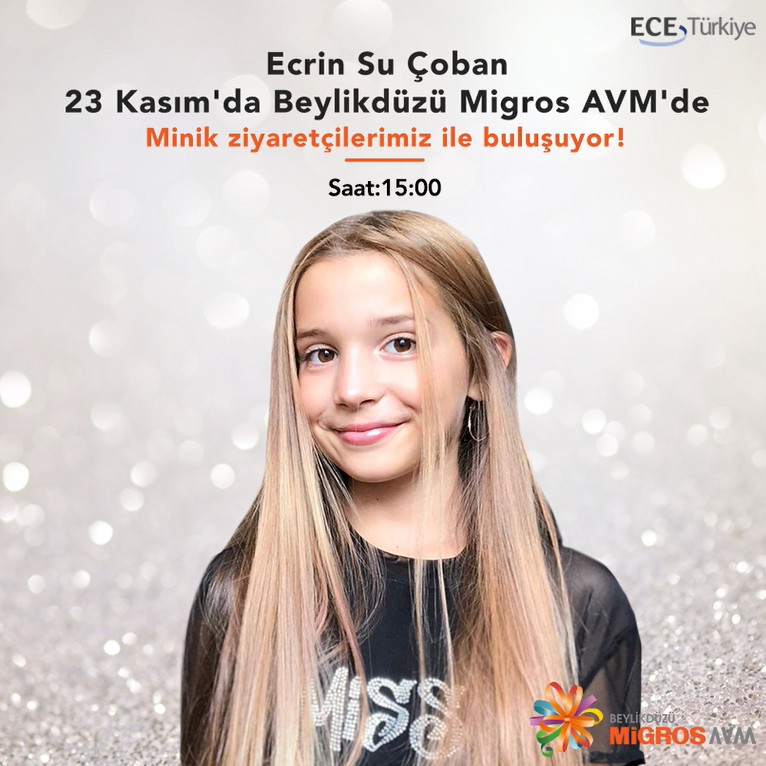 Ecrin Su Çoban Beylikdüzü Migros AVM'de minik ziyaretçilerimizle buluşuyor! 