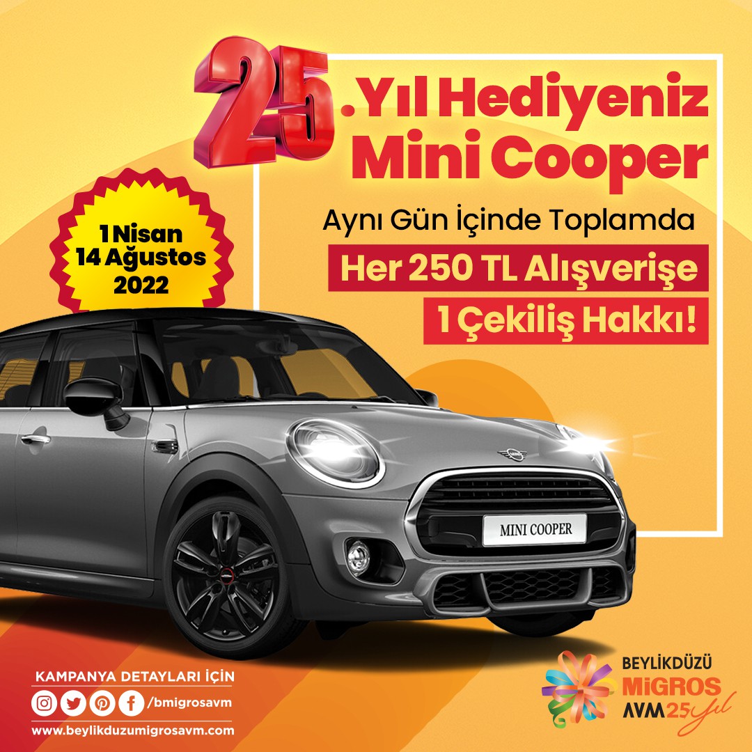 25. Yıl Hediyeniz Mini Cooper