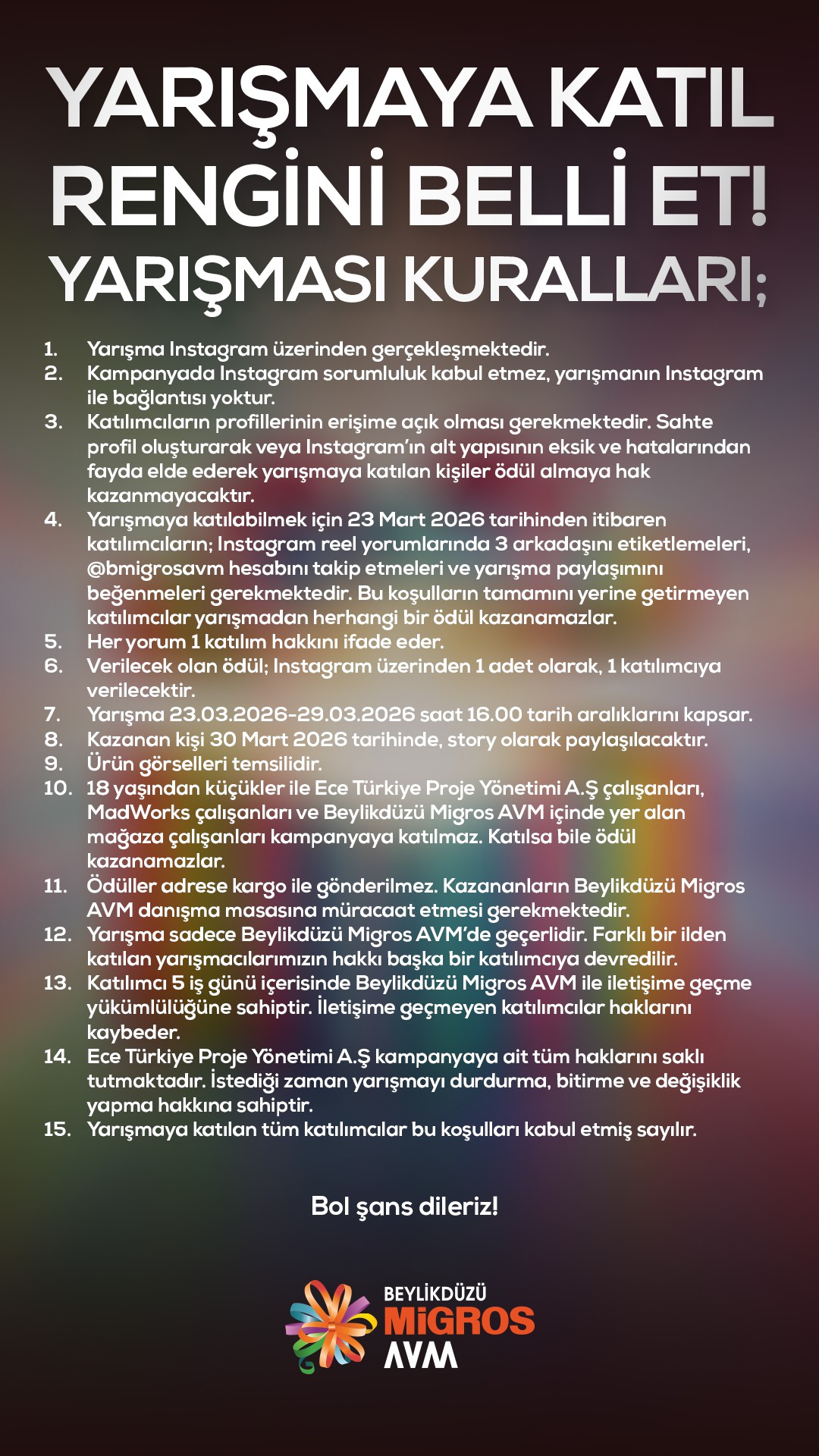 Yarışmaya Katıl, Rengini Belli Et!